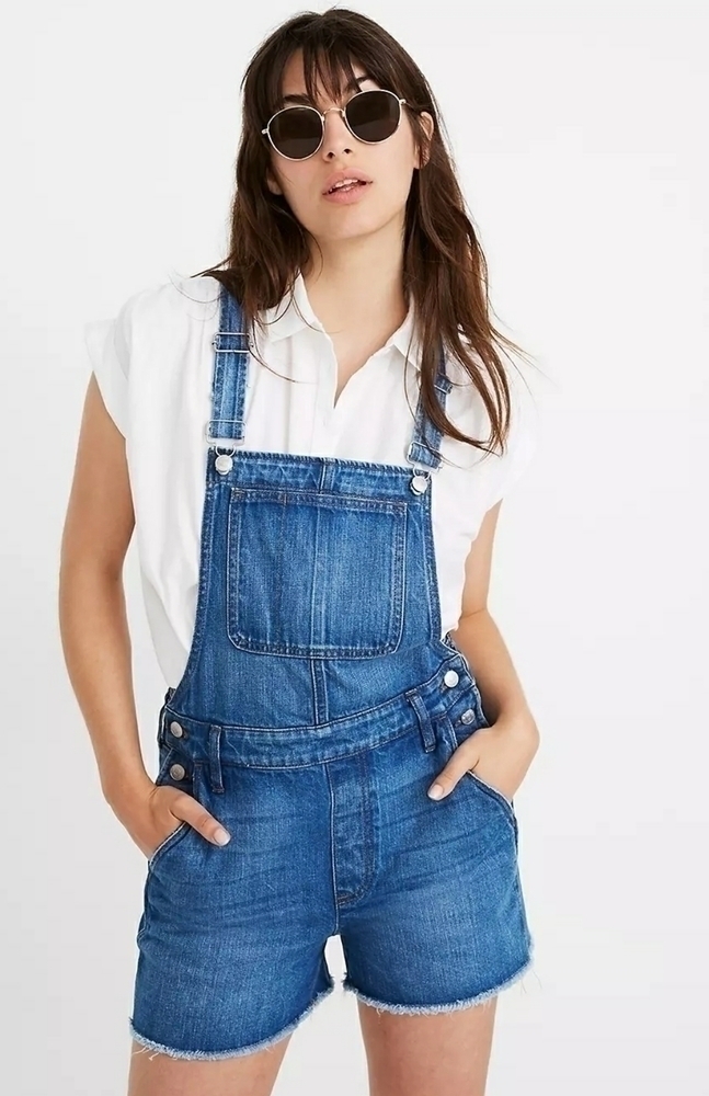 MADEWELL Adirondack Short Overalls in Denville Wash, Size S